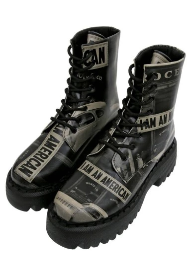 Women Vegan Leather Black Long Boots - I am an American Design - 