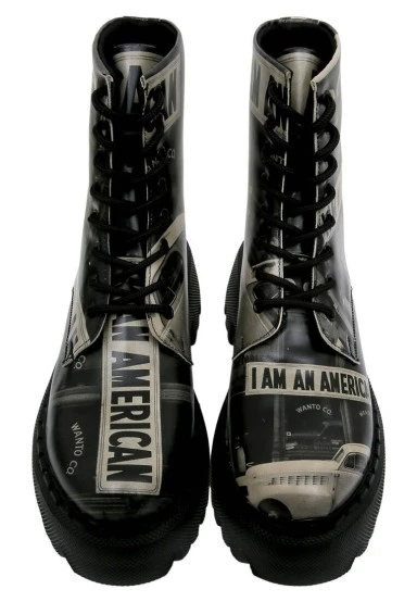 Women Vegan Leather Black Long Boots - I am an American Design - 