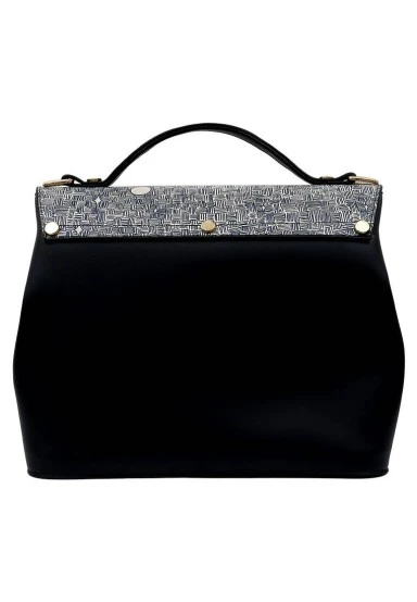 Women Vegan Leather Black Purse - Florasancat Design - 