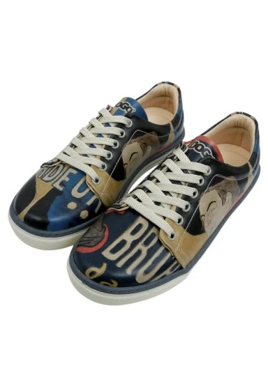 Women Vegan Leather Black Sneakers - Ambassadeurs Design - 