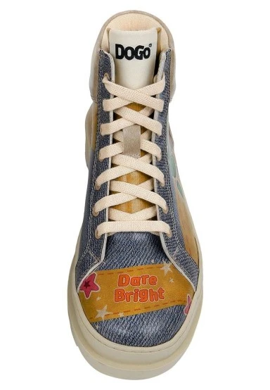 Women Vegan Leather Blue Boots - Dare Bright Design - 