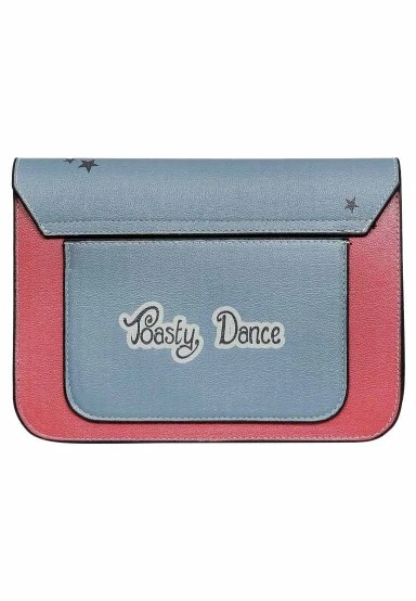 Women Vegan Leather Blue Purse - Toasty Dance Design - 