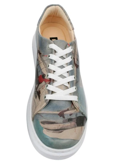 Women Vegan Leather Blue Sneakers - Hey Sailor Design - 