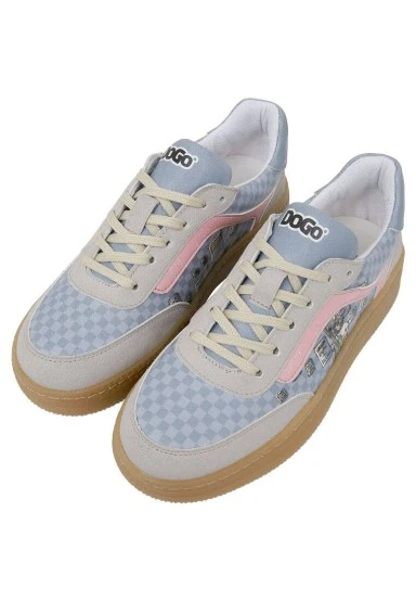 Women Vegan Leather Blue Sneakers - Break the Silence Design - 
