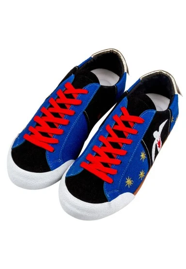 Women Vegan Leather Blue Sneakers - Matisse Design - 