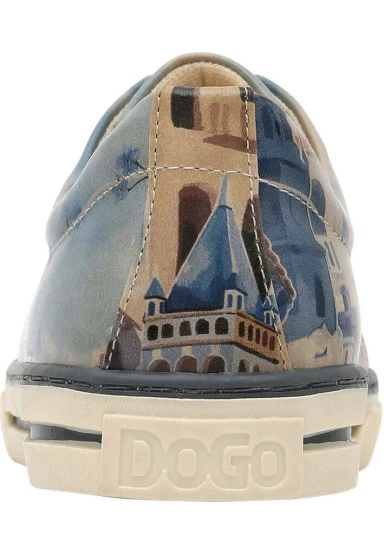 Women Vegan Leather Blue Sneakers - Todo Bien Design - 