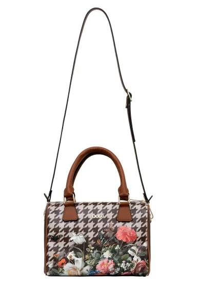 Women Vegan Leather Brown Purse - Brown Majestic Garden Design - 