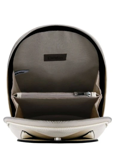 Women Vegan Leather Cream Backpack - Dare to Explore Design - 