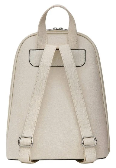 Women Vegan Leather Cream Backpack - Burano Island Design - 