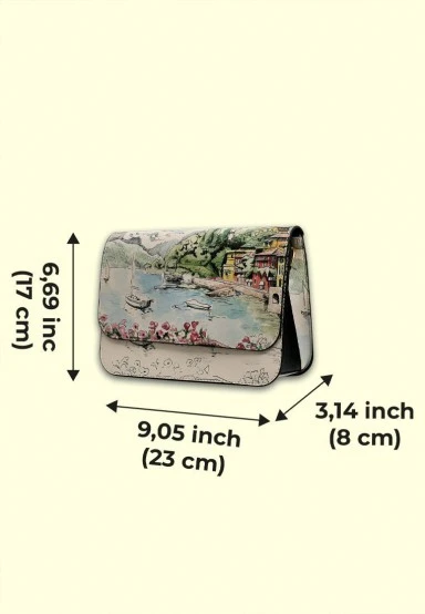 Women Vegan Leather Cream Purse - Lago di Como Design - 