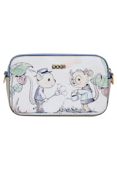 Women Vegan Leather Cream Purse - Mice Society Design - 