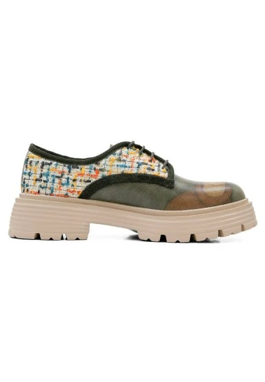 Women Vegan Leather Cream Sneakers - Painting of a Lady Design - 