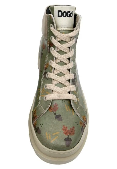Women Vegan Leather Green Ankle Boots - Driving Me Nuts Design - 