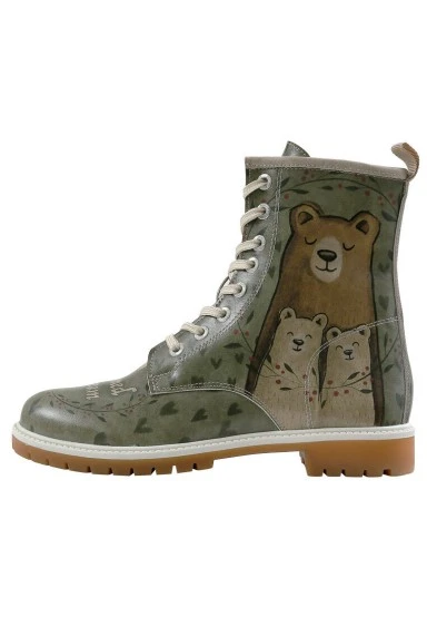 Women Vegan Leather Green Long Boots - I Dream a Dream Design - 