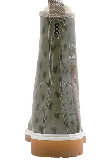 Women Vegan Leather Green Long Boots - I Dream a Dream Design - 