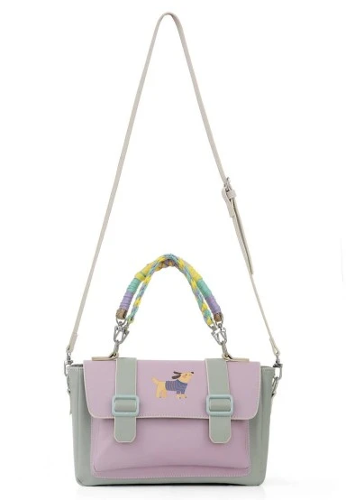 Women Vegan Leather Lilac Purse - Paw Lucky Design - 