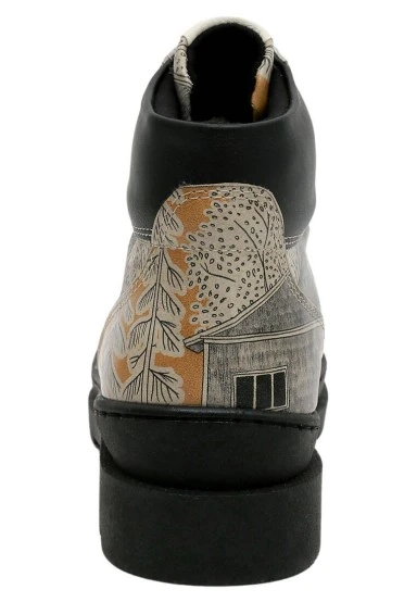 Women Vegan Leather Multicolor Ankle Boots - There You Are Design - 