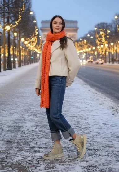 Women Vegan Leather Multicolor Boots - Cat Person Design - 