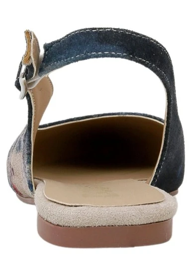 Women Vegan Leather Multicolor Flat Shoes - Ladies Design - 