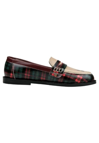 Women Vegan Leather Multicolor Loafers - Teddy Bear Design - 