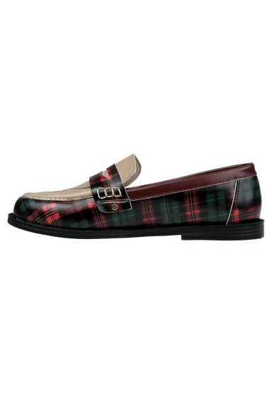 Women Vegan Leather Multicolor Loafers - Teddy Bear Design - 