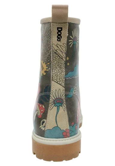 Women Vegan Leather Multicolor Long Boots - Open Your Mind Design - 