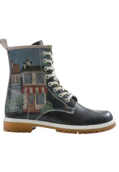 Women Vegan Leather Multicolor Long Boots - Pet Boulevard Design - 