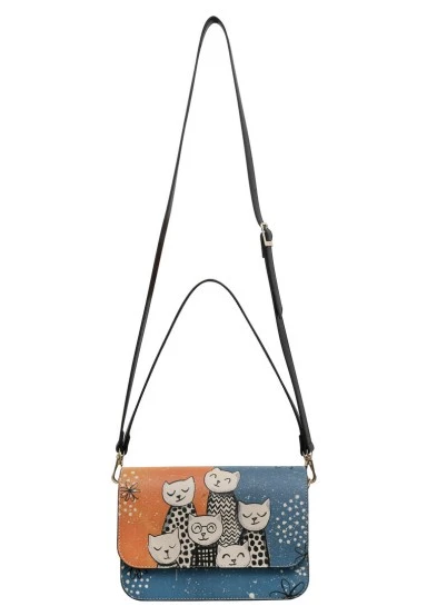 Women Vegan Leather Multicolor Purse - Family Portrait Design - 
