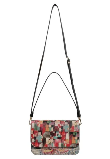 Women Vegan Leather Multicolor Purse - Mini Mosaic Design - 
