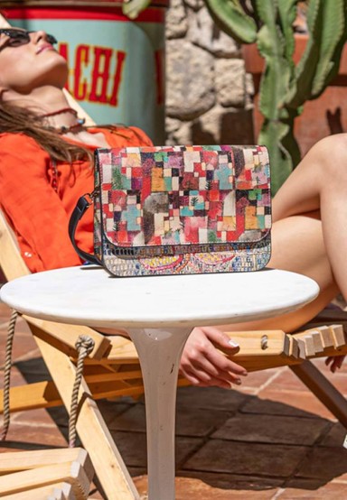 Dogo - Women Vegan Leather Multicolor Purse - Mini Mosaic Design