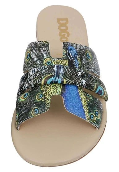 Women Vegan Leather Multicolor Slippers - All Beauty is in You Design - 