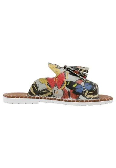 Women Vegan Leather Multicolor Slippers - Grace comes in many colors Design - 