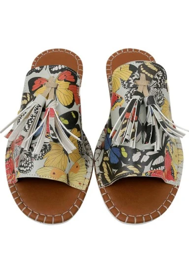 Women Vegan Leather Multicolor Slippers - Grace comes in many colors Design - 