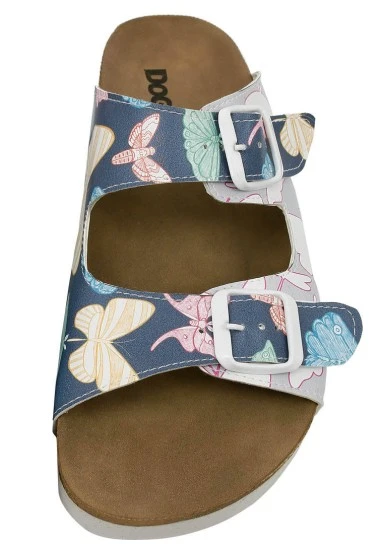 Women Vegan Leather Multicolor Slippers - Wings in My Soul Design - 