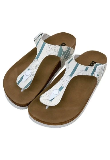 Women Vegan Leather Multicolor Slippers - Dandelion Design - 