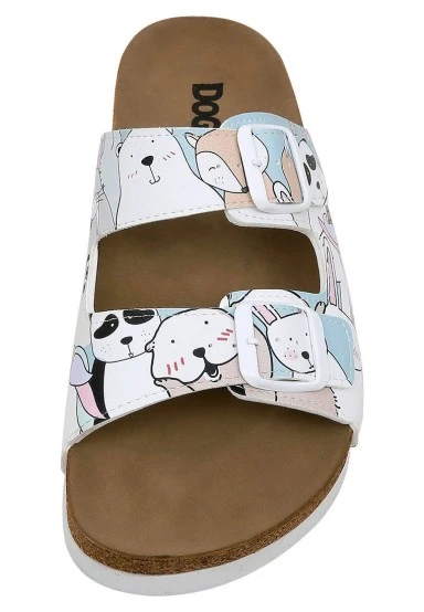 Women Vegan Leather Multicolor Slippers - OMG! So Cute Design - 
