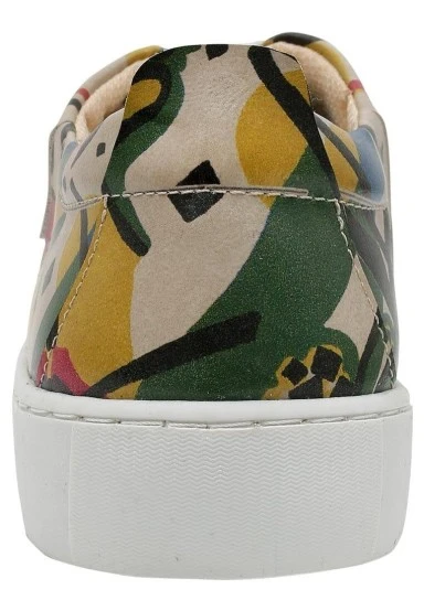 Women Vegan Leather Multicolor Sneakers - Beauty in Chaos Design - 