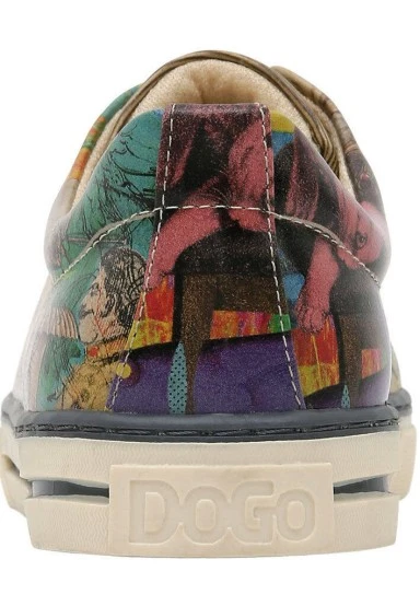 Women Vegan Leather Multicolor Sneakers - Ancient Tales Design - 