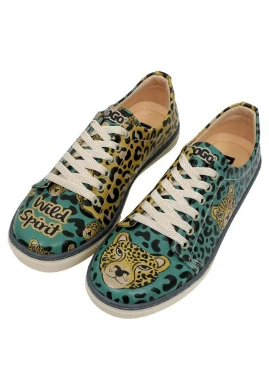Women Vegan Leather Multicolor Sneakers - Wild Spirit Design - 