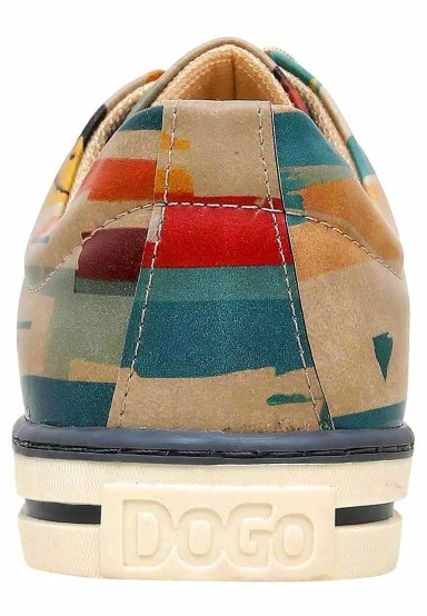 Women Vegan Leather Multicolor Sneakers - Goose Bumps Design - 