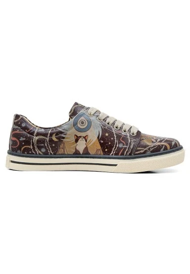 Women Vegan Leather Multicolor Sneakers - The Cats of Istanbul Design - 