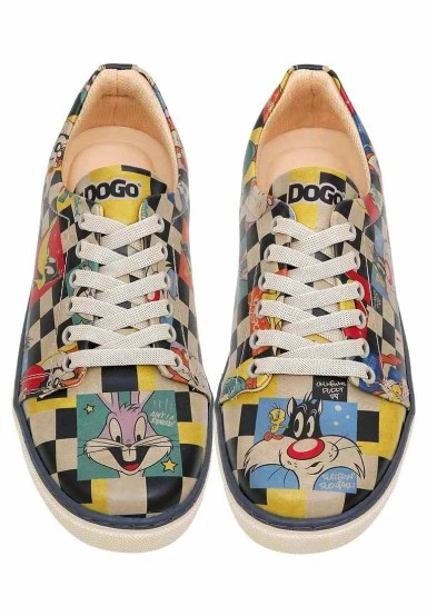 Women Vegan Leather Multicolor Sneakers - Warner Bros You-re-Despicable Design - 