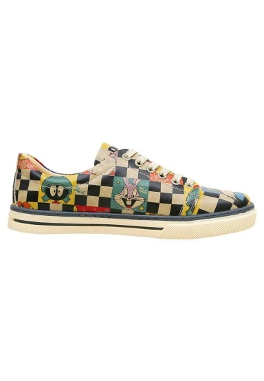 Women Vegan Leather Multicolor Sneakers - Warner Bros You-re-Despicable Design - 