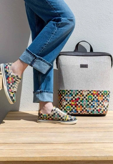 Women Vegan Leather Multicolor Sneakers - Warner Bros You-re-Despicable Design - 