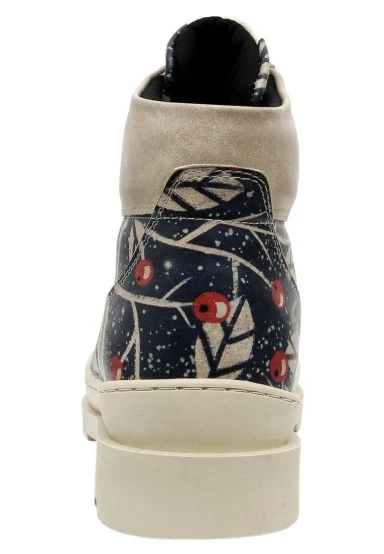 Women Vegan Leather Navy Ankle Boots - Shine Bright Design - 