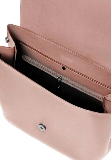 Women Vegan Leather Pink Purse - Take a Walk Design - 