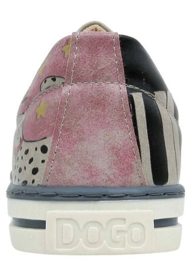 Women Vegan Leather Pink Sneakers - Dance with Me Design - 