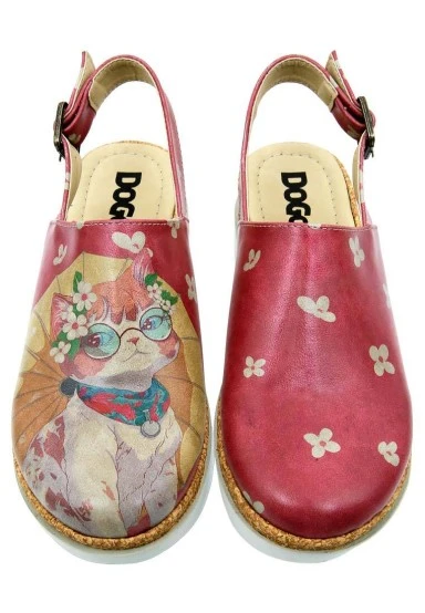 Women Vegan Leather Pink Wedge Sandals - Cat of Grace Design - 
