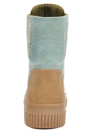 Women Vegan Leather Turquoise Long Boots - Hey Dude Design - 
