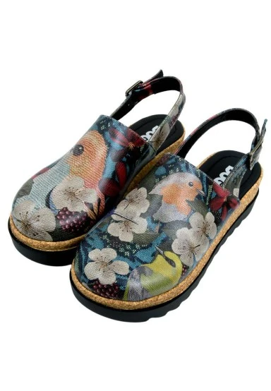 Women Vegan Leather Multicolor Wedge Sandals - Fly Anywhere Design - 